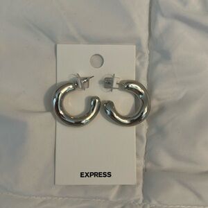 NWT Express silver colored earrings
